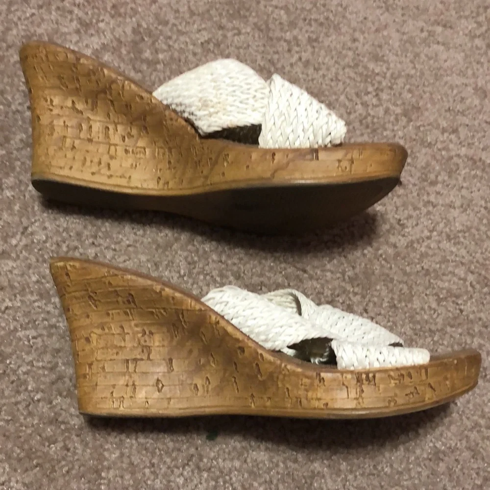 2 Pair - Bongo and Cherokee wedges women’s size 6.5